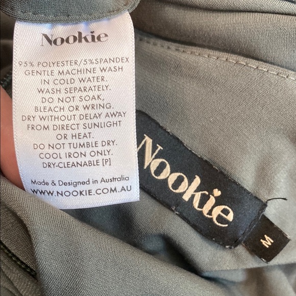 Nookie Green Sleeveless Dress Bodycon Cowl Neck Midi Size medium - Picture 12 of 13